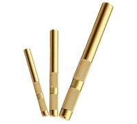 URPIZY 3 Pieces Brass Drift Punch Set 3/4 1/2 3/8 Inch Non-Marring Mechanic's Chisel Punches for Auto Repair Woodworking
