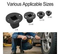 URPIZY 4-Piece Low Profile Socket Adapter Set, Stackable Design for Tight Spaces, for 1/2, 3/8, 1/4, and 3/4 Inch Drive Sockets, Black