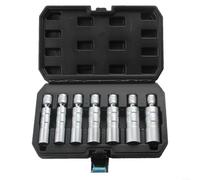 URPIZY 7-piece 3/8-inch Magnetic for SPARK Socket Wrench Combination Tool Kit, 14 Mm 16 Mm 18 Mm 21 Mm 9/16 Inch 13/16 Inch 3/4 Inch Steel Storage Box