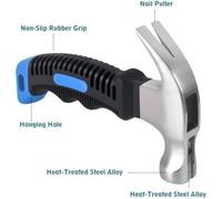URPIZY 8 oz Sheep Hammer, Lightweight with Magnetic Nail Holder, Ergonomic Anti-Slip Grip, High-Density Carbon Steel Woodworking and DIY Projects