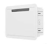 URPIZY 9" In-Wall TV for MEDIA Box Recessed Outlet & Network Enclosure for Fire TV and for Samsung for One Connect for MINI, White