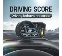 URPIZY A590 Pro GPS OBD Head Up Display with Full LCD Instrument Panel, 7 Major Interfaces, Speed Water Temperature Voltage Fuel Consumption, For Most Cars, Black