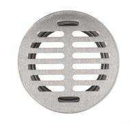 URPIZY Bottom Outlet Stainless Steel Grid Floor Ground Waste Drain Gully Trap Sewerage Floor Ground Drain Round Pattern Grid Pipe Diameter Horizontal Outlet Floor Drain(90mm)