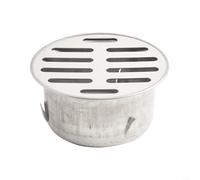 URPIZY Bottom Outlet Stainless Steel Grid Floor Ground Waste Drain Gully Trap Sewerage Floor Ground Drain Round Pattern Grid Pipe Diameter Horizontal Outlet Floor Drain(75mm)