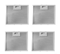URPIZY Cooker Hood Metal Grease Filter for Most Leading Brands of Cooker Hood/Extractor Fan Vent 40 x 300mm - Silver (4PCS)