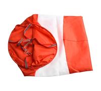 URPIZY for Red and White Airport Windsock, Rip-Stop Polyester Wind Direction Indicator with Reflective Stripes, Oxford Cloth Meteorology, Agriculture, and Industries (60cm)