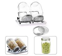 URPIZY for Stainless Steel Sprouting Jar Lid Set (4-Pack), 7 cm Diameter, 304 Food-Grade Mesh Easy Cleaning & Use with Jars, Spice, Flour, Sugar, Glitter