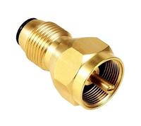 URPIZY Gas Tank Adapter Tank Propane Refill Adapter Bottle Brass Lp Gas 1 LB Cylinder Coupler Regulator Valve Barbecue Grill Accessories