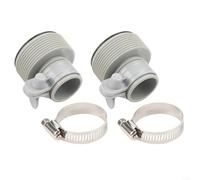 URPIZY Hose Conversion Adapter Kit for Intex -Series 25009, Converts 1.25"" Fittings to 1.5"" and 38mm Pool Hoses, Plastic for Replacement Parts Above Ground Pools, White, 1 Pair