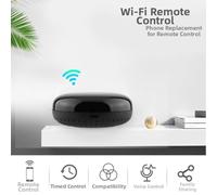 URPIZY Infrared Remote Control -Enabled Devices, 2.4GHz WiFi with IR2MQTT, Voice Control and for Home Assistant, 12 for m for Range, Black