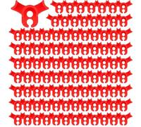 URPIZY Low Stress Training Clips 90 Degree Plant Stem Bender Gardening, Plastic Branch Support Roses Orchids Tomatoes in Greenhouse Tent, 100 Pack for Red Green White(red)