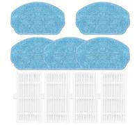 URPIZY Mop Cloths Filter Kit for ZCWA BR150/BR151 For GTTVO BR150 Robot Vacuum Cleaner Accessories（10 Mop Pads + 8 Filters）