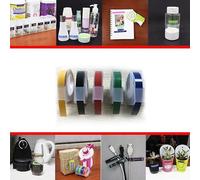 URPIZY Multi Color Embossing Label Maker Refill Tape 6 mm x 3 Meters for DYMO 12813 12814 1610 1540 1535 1575 17266 and for MOTEX 5500A 5500B - 5 Pack