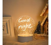 URPIZY Note Board Creative LED Night Light USB Message Board Holiday Light with Pen Childrens Night Light Writing Lamp,Acrylic Board Gift for Children Girlfriend(CIRCULAR), 2371874177