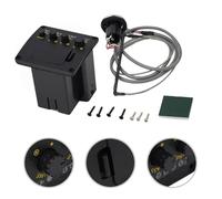 URPIZY Professional Acoustic Guitar Preamp for EQ Tuner with Piezo PICKUP, 2-Band Equalizer Enhanced Tone Control, Acoustic Guitars, Black