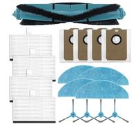 URPIZY Robot Vacuum Cleaner Replacement Parts Kit with Filter Mop Cloth Dust Bag Side Brush For Blaupunkt Bluebot Precision Plus, Nylon Plastic Microfiber