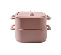 URPIZY Silicone Microwave Steamer Cooker with Handle Temperature Resistance, Nutrient Retention, Food Storage, 22x17x14cm, 2 Pcs