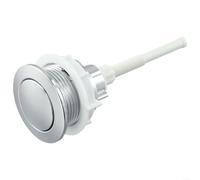 URPIZY Single Flush Toilet Push Button Silver ABS Water Tank Replacement Part For Bathroom Home Hotel 10.5x3.6x3.6cm Water-Saving Design Easy Install