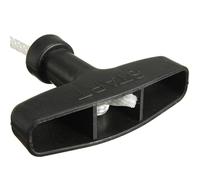 URPIZY Starter Pull Cord Rope with Handle Petrol Lawnmowers, 98cm x 4mm for Replacement Recoil Start Line, White Rope Black Grip
