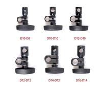 URPIZY Swivel Clamp Chuck for Dial Indicator Gauge, Aluminum Alloy Holder Stands Bar, 3 Sizes Included, D10-D8/D10-D10/-D10/-/D14-/D16-D14, 1 pc
