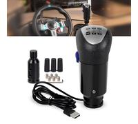 URPIZY USB Truck Simulator Shifter Gear Knob for Logitech G29, G27, G25 and TH8A, For ETS2 and for ATS PC Games, Black