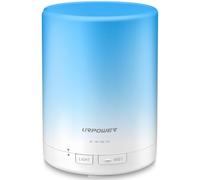 URPOWER 2Nd Generation 300Ml Aroma Essential Oil Diffuser Ultrasonic Air Humidifier With Auto Shut Off And 6-7 Hours Continuous Diffusing - 7 Color Changing Led Lights And 4 Timer Settings