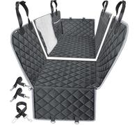 URPOWER 6-in-1 Dog Car Seat Cover for Back Seat, Waterproof Dog Car Hammock with Mesh Window & Side Flap, Pet Backseat Protector for Car, SUV, Truck