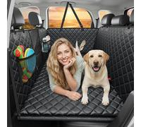 URPOWER Back Seat Extender for Dogs - Hard Bottom Dog Car Seat Cover - Waterproof & Comfortable - Fits Sedans, SUVs & Trucks - Black
