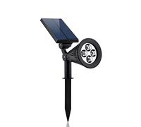 URPOWER Solar Spotlight, 2-in-1 Waterproof 4 LED Solar Powered Spotlight Adjustable Wall Light Landscape Light Security Lighting Dark Sensing Auto On/Off for Patio Deck Yard Garden Driveway Pool Area (1 Pack)