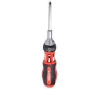 Urrea Ratcheting Screwdriver - 8-in-1 Multi Bit Screw Driver with Magnetic Bit Holder & Convenient Bit Storage - 9308M