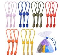 URROMA 18Pcs Clay Bag Tie, Six Color Adjustable Ceramic Tool Strap, Reusable Pottery Tool Strap Ties for Pottery Ceramic Bags Closure
