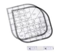 URROMA 2 PCS Curved Corner Cutter Quilt Ruler,Square Acrylic Template with Tape Measure Sewing Patchwork Ruler for DIY Sewing Craft