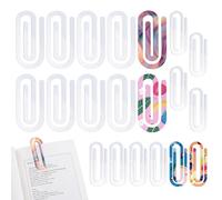 URROMA 20Pcs Sublimation Paper Clips, Acrylic Sublimation Blanks Clear Heat Transfer Bookmarks Jumbo Paperclips for Teacher Office Home Crafts Supplies（2 Styles