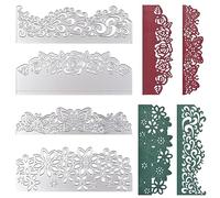 URROMA 4 PCS Die Cuts for Making, Lace Frame Scrapbooking Metal Cutting Dies or DIY Greeting Card Postcard Album Card Making