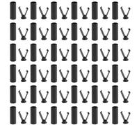 URROMA Black Alloy Shoelace Tips, 40 Set Shoelace Tip Head Aglets Replacement Shoelace End Tips Shoelace Head Assortment Kit Shoe Tips Protector for Shoestrings