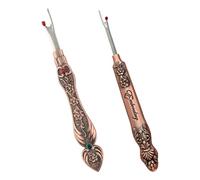 URROMA Classic Floral Patterned Unpicker, 2pcs Vintage Floral Patterned Stitch Thread Unpicker for Quick Unpick Sewing Tool for Hemlines