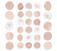 URROMA Clear Wax Seal Stickers, 54 Pcs Transparent Acrylic Amber Floral Theme Envelope Seals Adhesive Stamp Stickers for Christmas Wedding Invitations Party Supplies