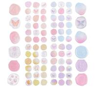 URROMA Colorful Butterfly Transparent Wax Seal Stickers, 72Pcs Self-Adhesive Envelope Seal Stickers Party Invitation Supplies for Wedding Bridal Shower Birthday
