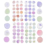 URROMA Colorful Floral Transparent Wax Seal Stickers, 54Pcs Self-Adhesive Envelope Seal Stickers Party Invitation Supplies for Wedding Bridal Shower Birthday