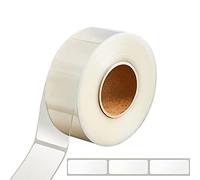 URROMA Label Protector Clear Labels, 1 Roll Total 500 Pcs Clear Label Cover Stickers Clear Wafer Package Seals Rectangle Vinyl Label Protectors for Library Books Mailing, Transparent