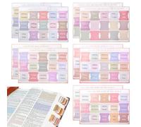 URROMA Laminated Bible Tabs Set with 6 Pastel Highlighters, Colored Bible Tabs for Easy Navigation Bible Index Tabs Bible Study Supplies Tool for Women&Men (Including 9 Blank Labels)