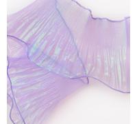 URROMA Lavender Ruffle Pleated Chiffon Trim, 5 Yards Pleated Satin Lace Ribbon Fabric Applique Trimming Craft Sewing Clothing Dress Bag Decoration