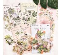 URROMA Spring Plants Scrapbook Stickers, 150Pcs Fresh Elegant Style Decorative Paper Spring is full of vitality Supplies for Festival Card Making