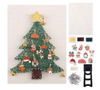 URROMA String Art Kit for Adults,DIY Christmas Tree Craft Kit with Pendants 3D Adult Hobby Kits String Art Supplies for Xmas Home Wall Decor Unique Gift