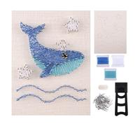 URROMA String Art Kit for Adults,DIY Whale Craft Kit 3D Adult Hobby Kits for Wall Decor String Art Supplies for Christmas Home Wall Decor Unique Gift