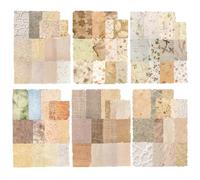 URROMA Textured Paper, 168Pcs Vintage Diary Scrapbook Papers Retro Relief Simulation Fabric Pattern Journal Making Supplies Vintage Decoupage