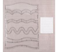 URROMA Wave Quilting Rulers Set&24Pcs Nonslip Silicone Grips, Quilting Templates Sewing Ruler for Machine Free Motion Sewing Stencils Patchwork Splicing