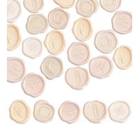 URROMA Yellow Wax Seal Stickers, 54 Pcs Envelope Seal Stickers for Scrapbook Wedding Invitation Party Supplies