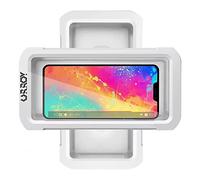 URROY Waterproof Shower Phone Holder, 360° Rotation Shower Phone Case, Anti-Fog High Sensitivity Cover Mount Box for Bathroom Wall Mirror Bathtub Kitchen, Compatible with 4" - 7" Cell Phones