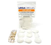 URSA Fur Circles - Mini Windshields for Lavalier/Lapel Microphones. Reduce Wind Noise & Clothing Rustle. Compatible with Sennheiser, RODE, Sanken, Tascam & More (9x Circles + 30x Stickies, White)